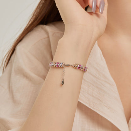 [Bloom]Dainty Radiant Emerald Cut Daily Bracelet