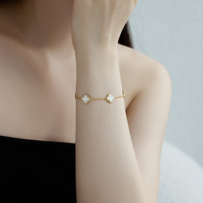 [Bloom]Four-Leaf Clover Exquisite Bracelet