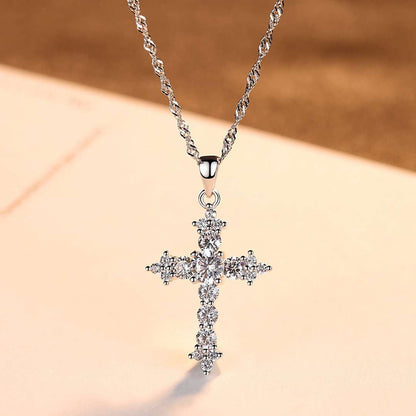 [Bloom]Delicate Cross Shape Necklace