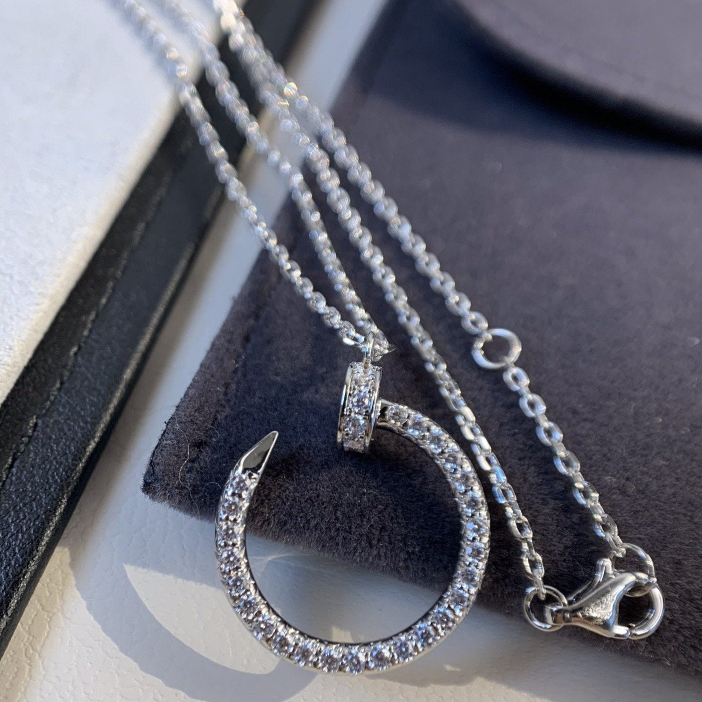 [Bloom]JUSTE NECKLACE SILVER DIAMONDS