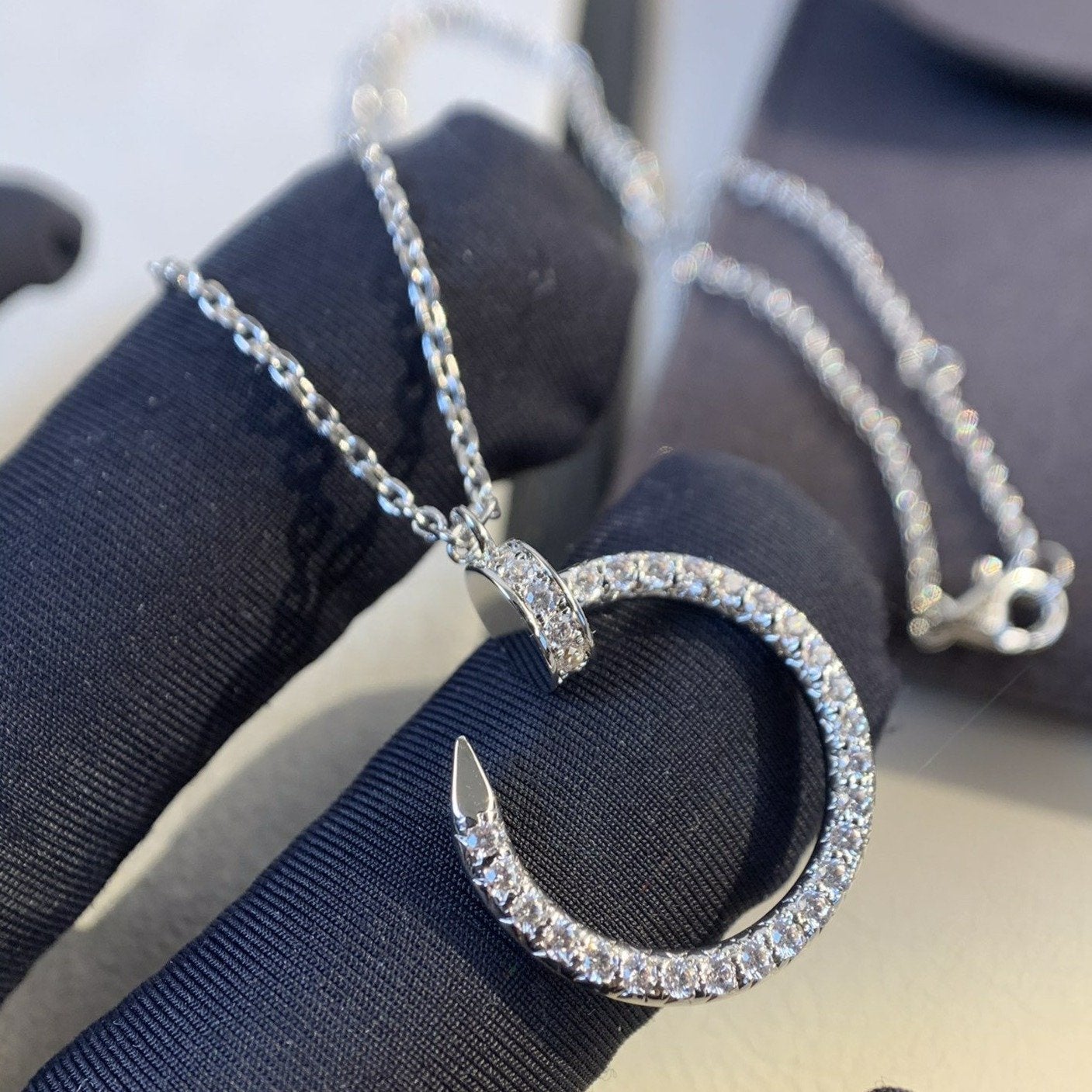 [Bloom]JUSTE NECKLACE SILVER DIAMONDS