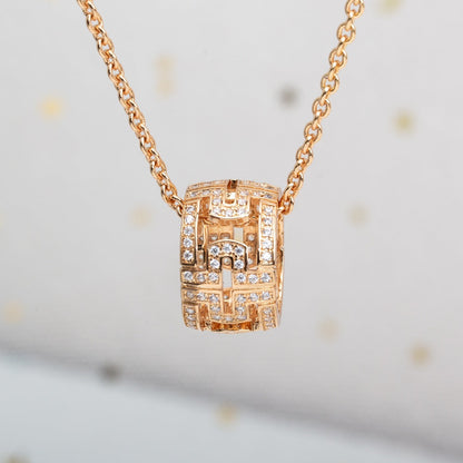 [Bloom]PARENTESI NECKLACE PINK GOLD DIAMOND