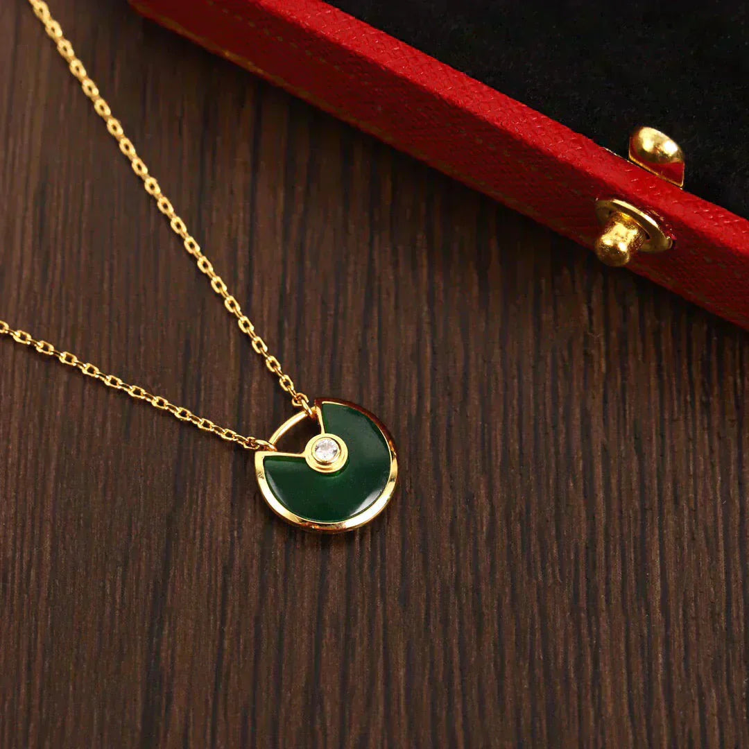 [Bloom]AMULETTE GOLD MALACHITE NECKLACE