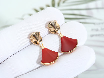 [Bloom]DREAM Carnelian PINK GOLD EARRINGS