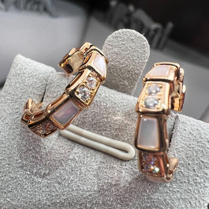 [Bloom]SERPENTI MOP PINK GOLD EARRINGS