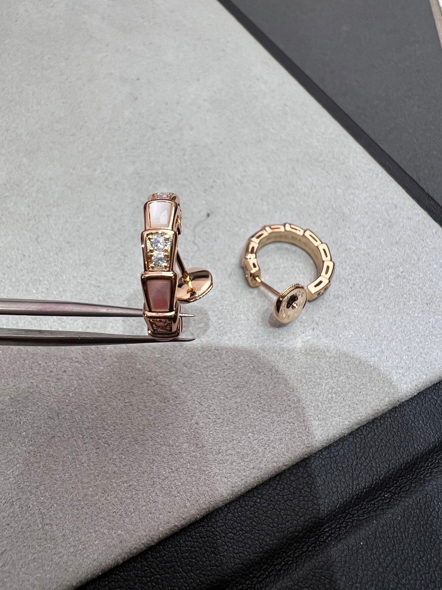 [Bloom]SERPENTI MOP PINK GOLD EARRINGS