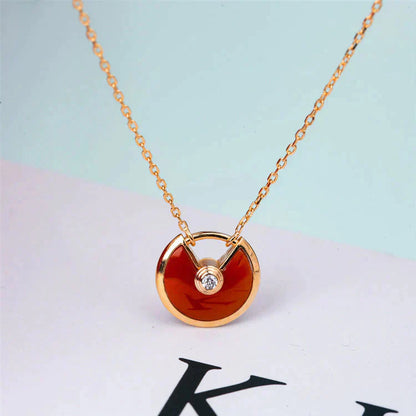 [Bloom]AMULETTE GOLD CARNELIAN ONYX NECKLACE