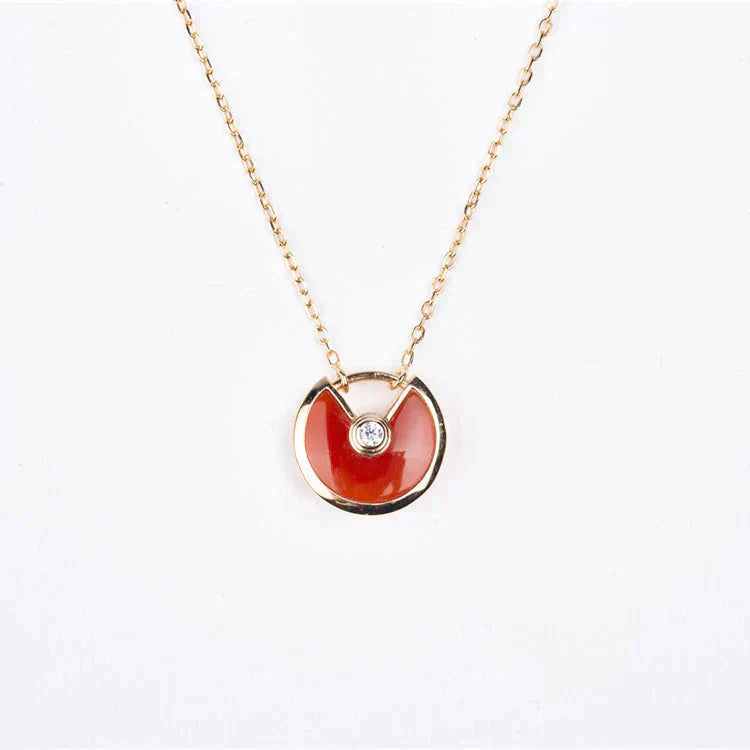 [Bloom]AMULETTE GOLD CARNELIAN ONYX NECKLACE