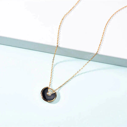 [Bloom]AMULETTE GOLD CARNELIAN ONYX NECKLACE