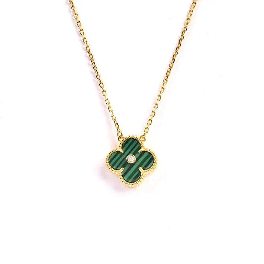 [Bloom]CLOVER 15MM DIAMOND TURQUOISE NECKLACE