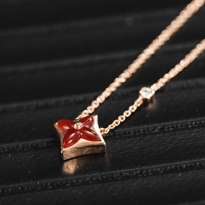 [Bloom]STAR NECKLACE PINK GOLD 1 DIAMOND