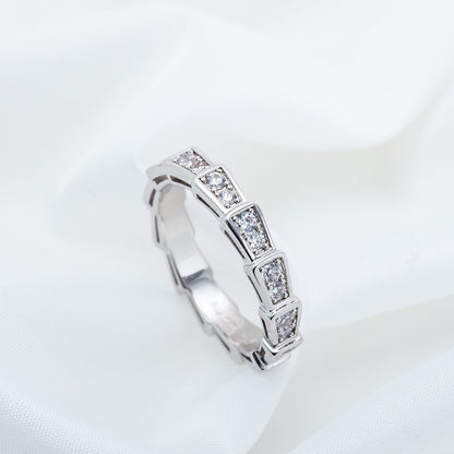 [Bloom]SERPENTI RING SILVER DIAMOND PAVED 3MM