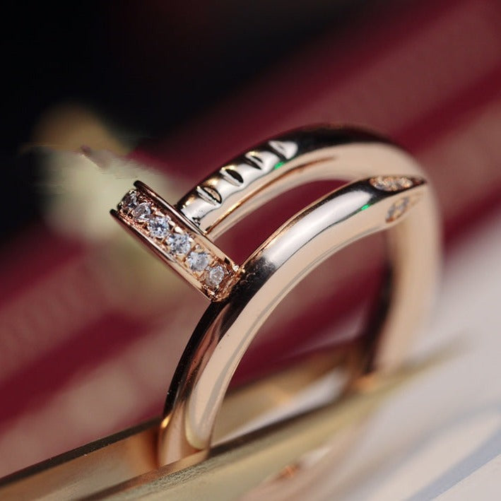 [Bloom]JUSTE RING 2.65MM PINK GOLD DIAMOND