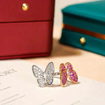 [Bloom]TWIN BUTTERFLY DIAMOND RING