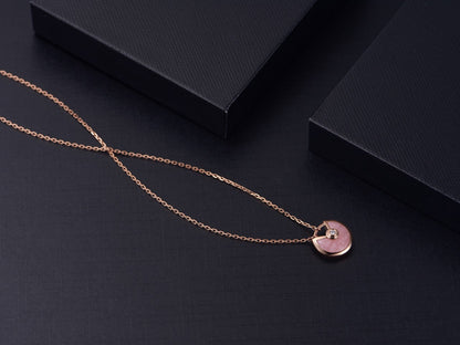 [Bloom]AMULETTE ROSE GOLD PINK MOP NECKLACE