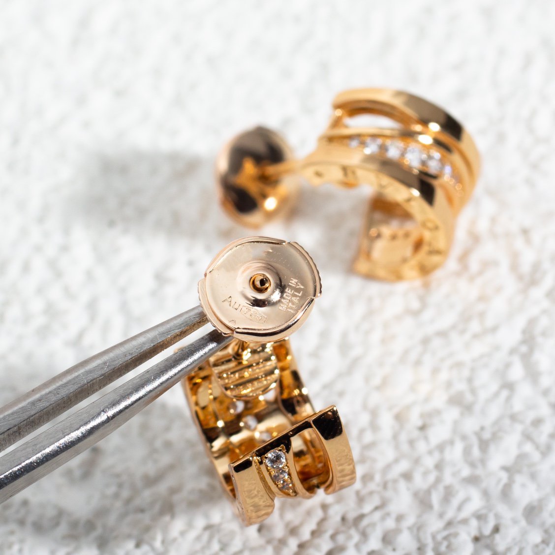 [Bloom]ZERO 1 PINK GOLD DIAMONDS EARRINGS