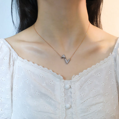 [Bloom]VOLT SILVER DIAMOND PEDANT NECKLACE