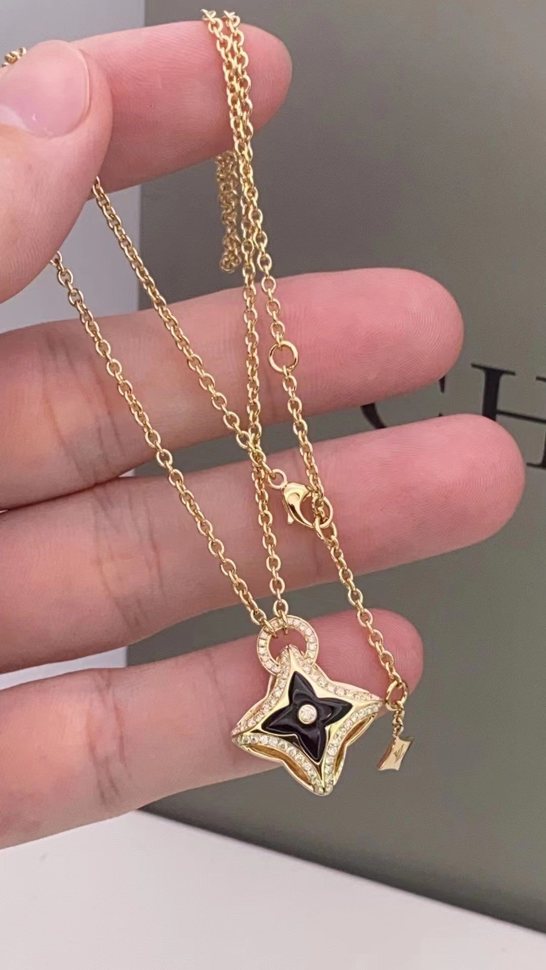 [Bloom]STAR PEDANT PINK GOLD DIAMOND NECKLACE