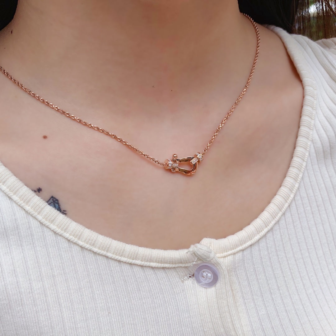 [Bloom]FORCE 10 PINK GOLD DIAMOND NECKLACE