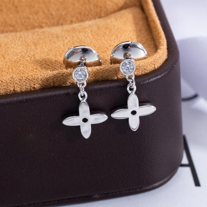 [Bloom]VIDYLLE SILVER DIAMOND MINI DROP EARRINGS