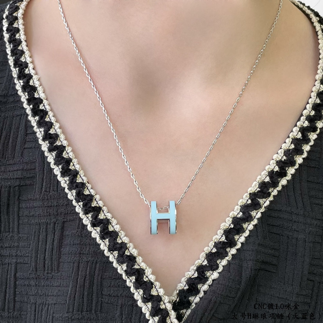 [Bloom]POP H SKY BLUE NECKLACE