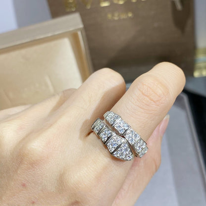 [Bloom]SERPENTI RING SILVER DIAMOND PAVED