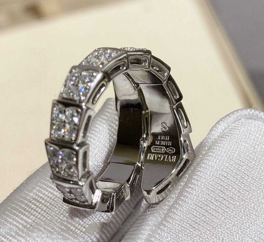 [Bloom]SERPENTI RING SILVER DIAMOND PAVED