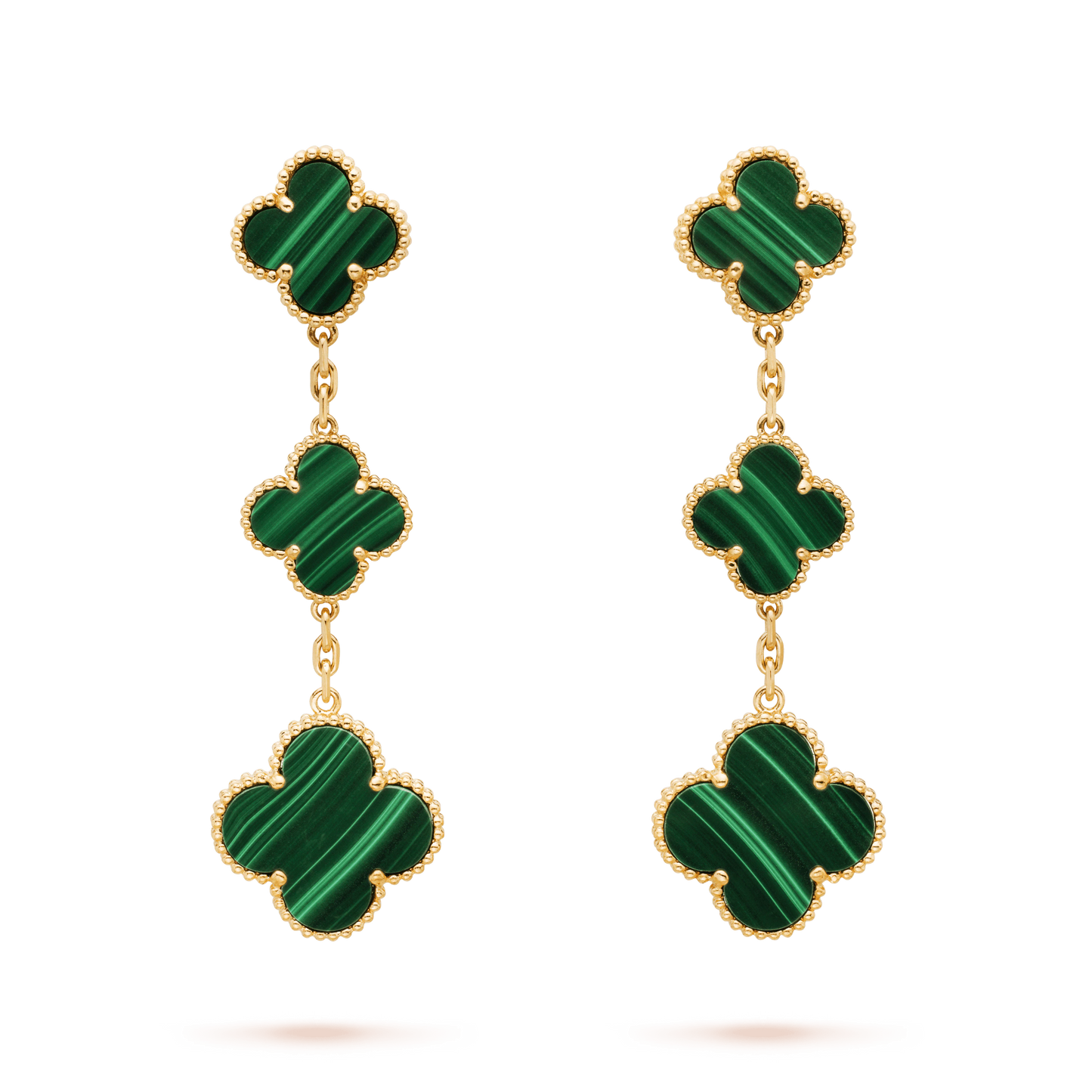 [Bloom]CLOVER MALACHITE 3 MOTIFS GOLD