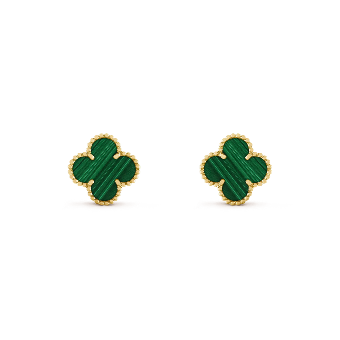 [Bloom]CLOVER MEDIUM 1 MOTIFS MALACHITE  EARRINGS