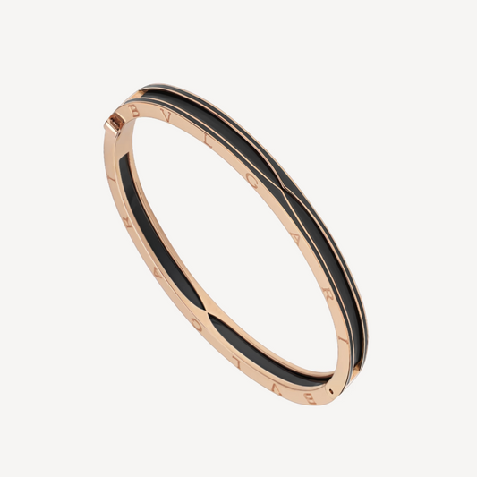 [Bloom]ZERO 1 PINK GOLD WITH MATTE BLACK CERAMIC BRACELET