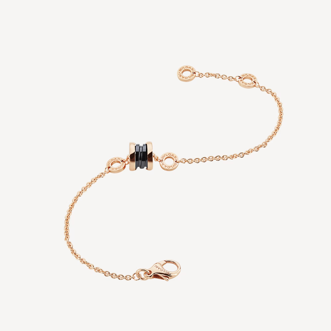 [Bloom]ZERO 1 SOFT PINK GOLD AND BLACK CERAMIC BRACELET