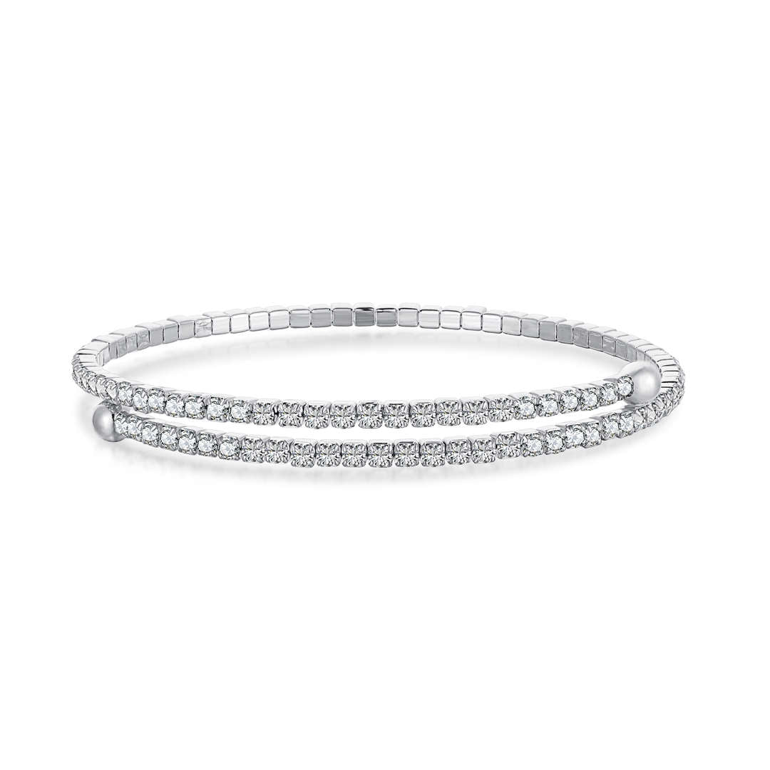 [Bloom]Row of Diamonds Round Fashion Bracelet