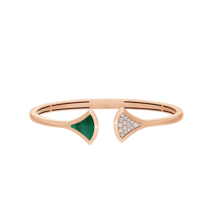 [Bloom]DREAM BRACELET OPEN MALACHITE PINK GOLD