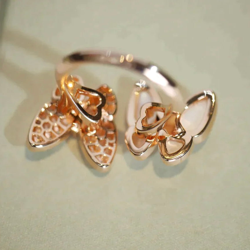 [Bloom]TWIN BUTTERFLY DIAMOND MOP RING