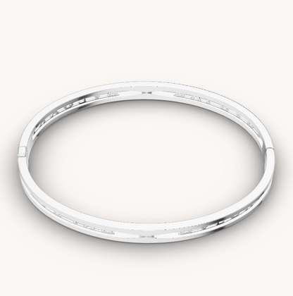 [Bloom]ZERO 1 SPIRAL LOGO SILVER BRACELET