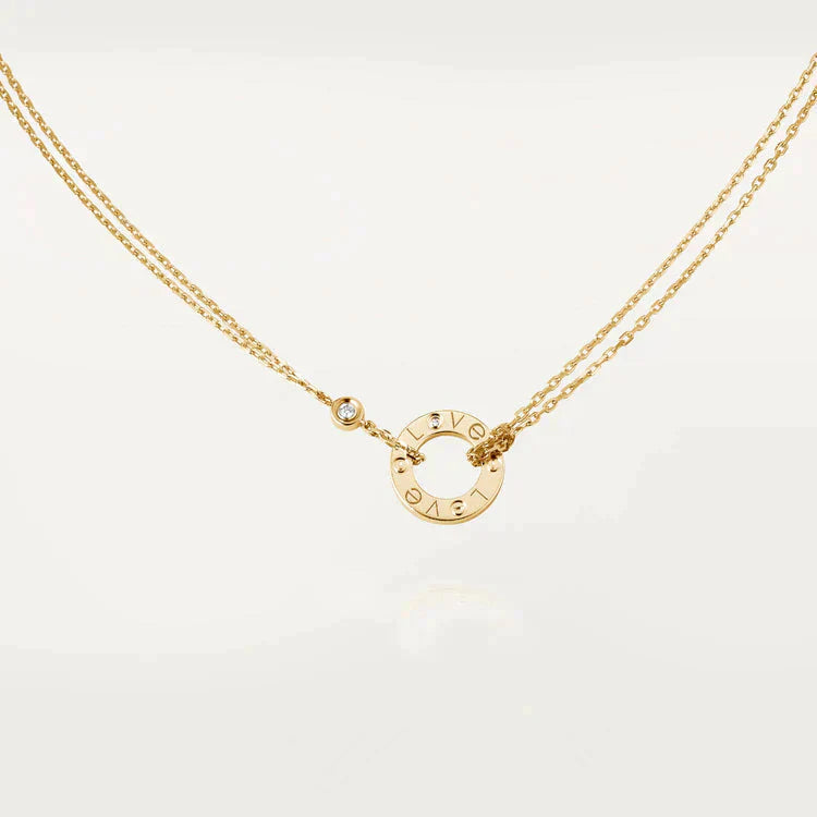 [Bloom]LOVE NECKLACE 16MM 2 DIAMONDS