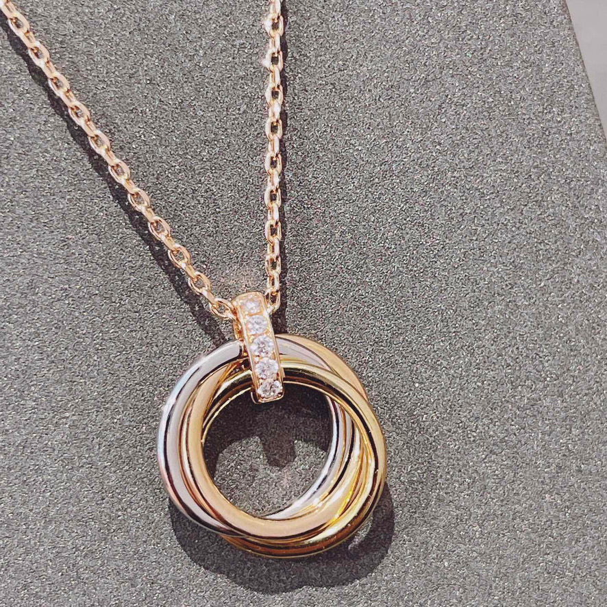 [Bloom]TRINITY NECKLACE GOLD  DIAMONDS