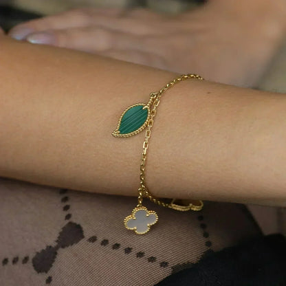 [Bloom]LUCKY SPRING 5 MOTIF GOLD BRACELET