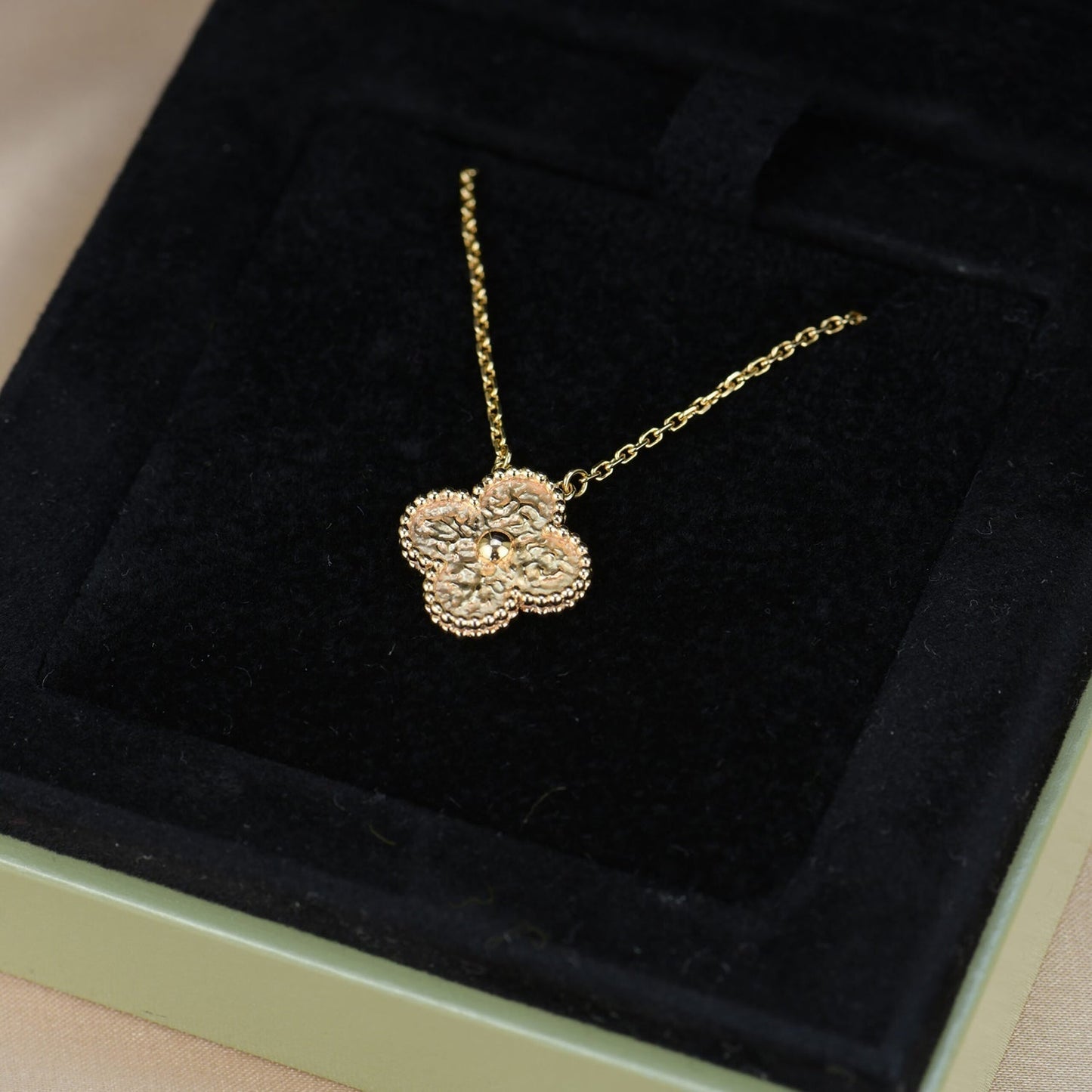 [Bloom]CLOVER 15MM  BRONZING NECKLACE