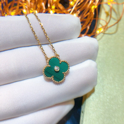 [Bloom]CLOVER 15MM DIAMOND TURQUOISE NECKLACE