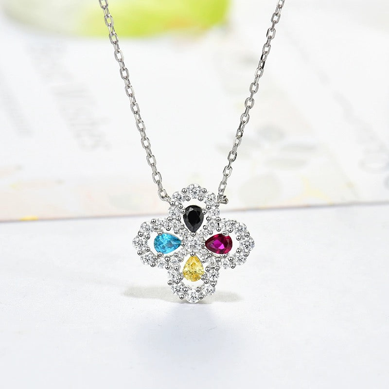 [Bloom]LOOP NECKLACE FULL MOTIF DIAMOND 16MM MULTIPLE COLORS