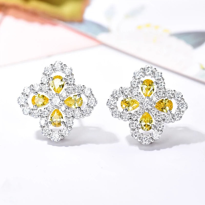 [Bloom]LOOP EARRINGS FULL MOTIF DIAMOND 16MM