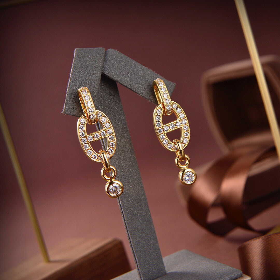 [Bloom]HM CHAINE DIAMOND EARRINGS