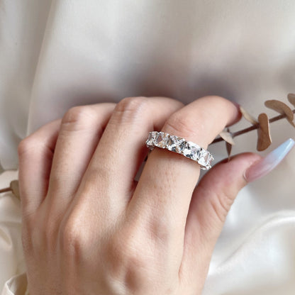 [Bloom]Elegant Princess Cut Tennis Ring