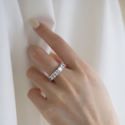 [Bloom]Elegant Princess Cut Tennis Ring