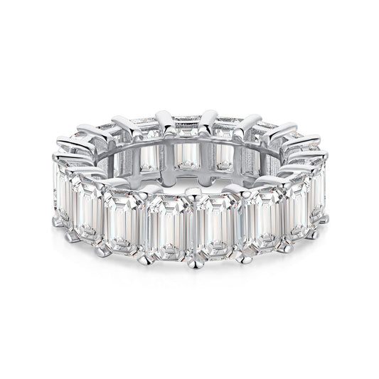 [Bloom]0.75 Carat Elegant Emerald Cut Tennis Ring