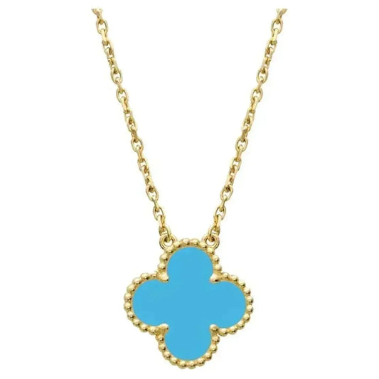 [Bloom]CLOVER 15MM VINTAGE TURQUOISE NECKLACE