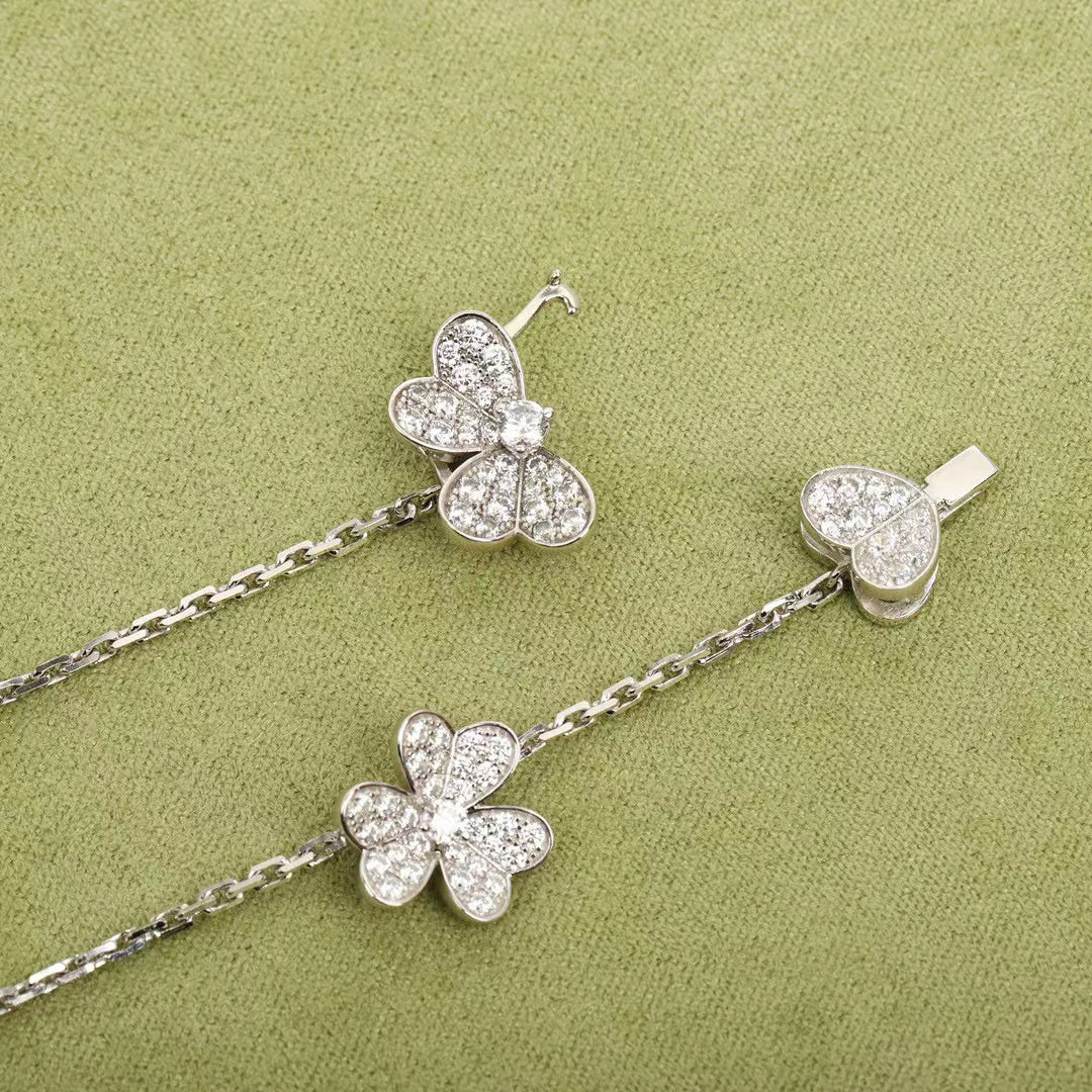 [Bloom]FRIVOLE SILVER 9 FLOWERS NECKLACE