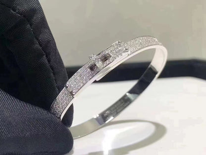 [Bloom]HM KELLY BRACELET IN SILVER AND FULL PAVE DIAMOND