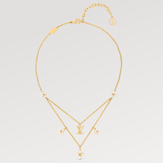 [Bloom]FLOWERGRAM GOLD MOP DOUBLE ROW NECKLACE